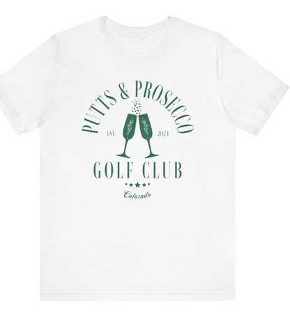 Putts & Prosecco Colorado Golf Tee