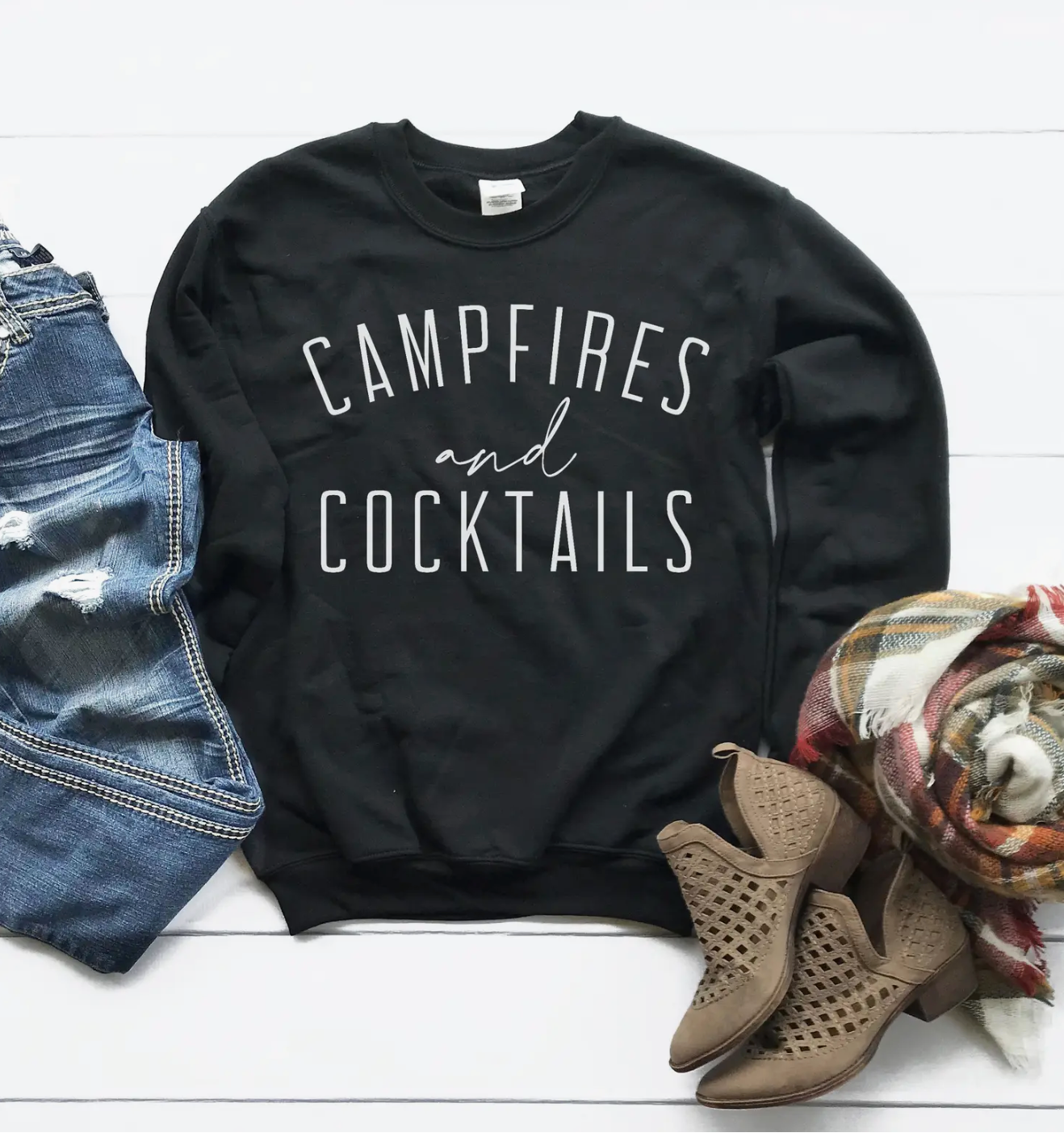 Campfires and Cocktails Sweatshirt