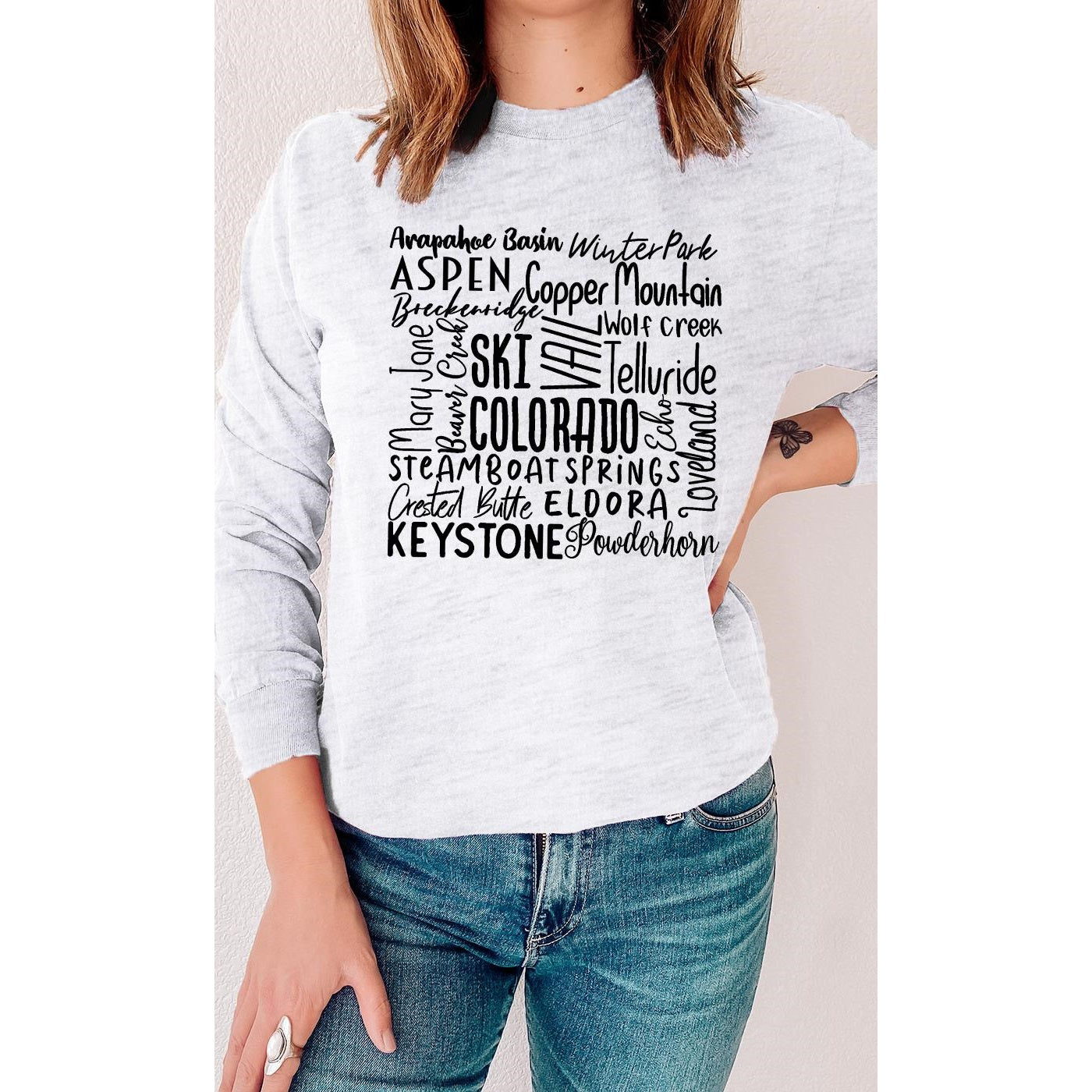 Colorado Ski Resorts - Long Sleeve Tee